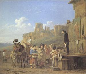 Karel Dujardin A Party of Charlatans in an Italian Landscape (mk05)